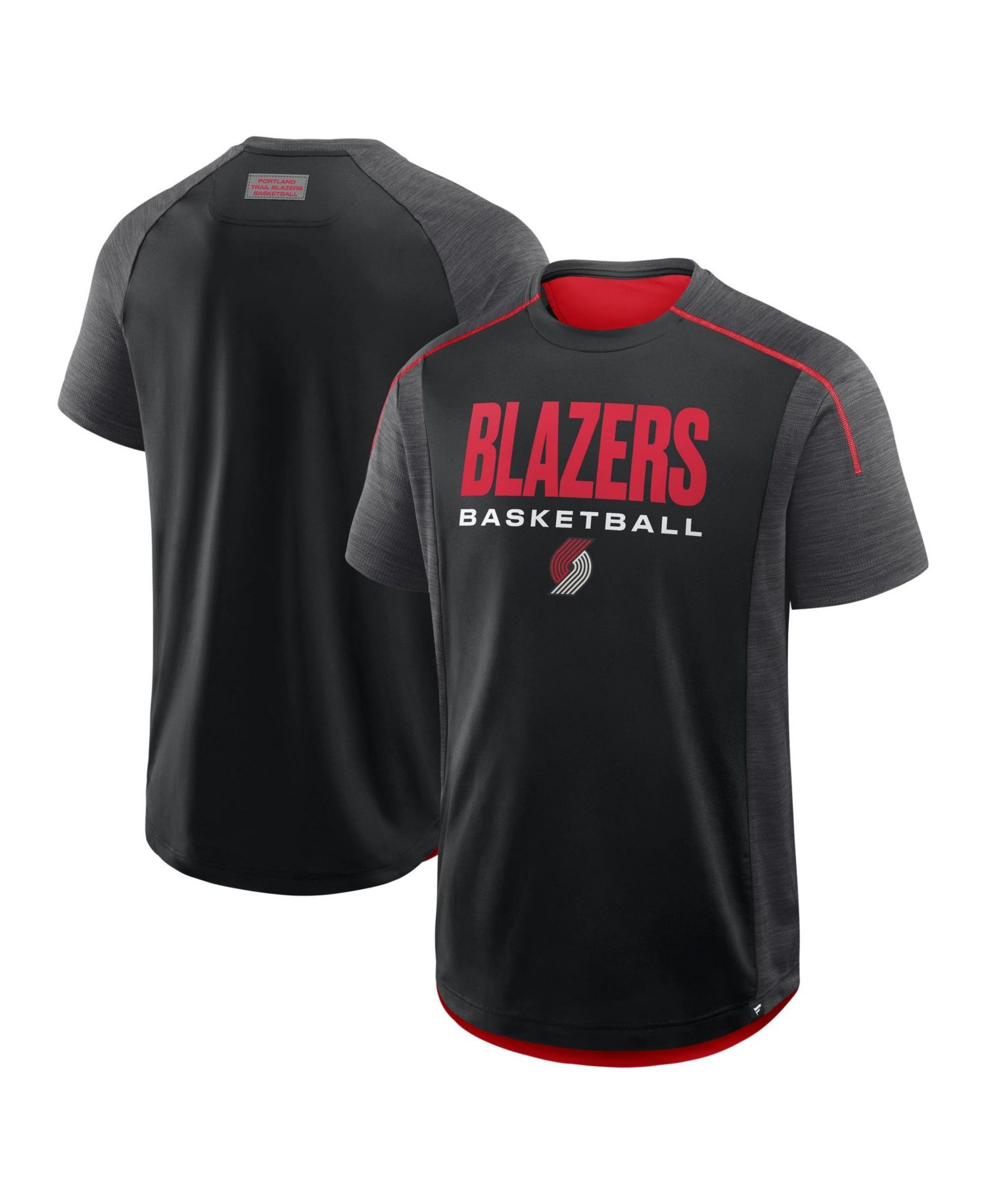 Men's Black Portland Trail Blazers Inbound Pass Play Practice T-Shirt