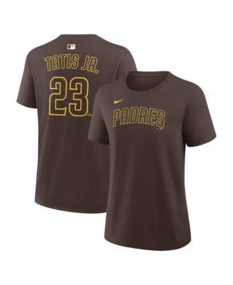 Women's Fernando Tatis Jr. Brown San Diego Padres Name & Number T-Shirt
