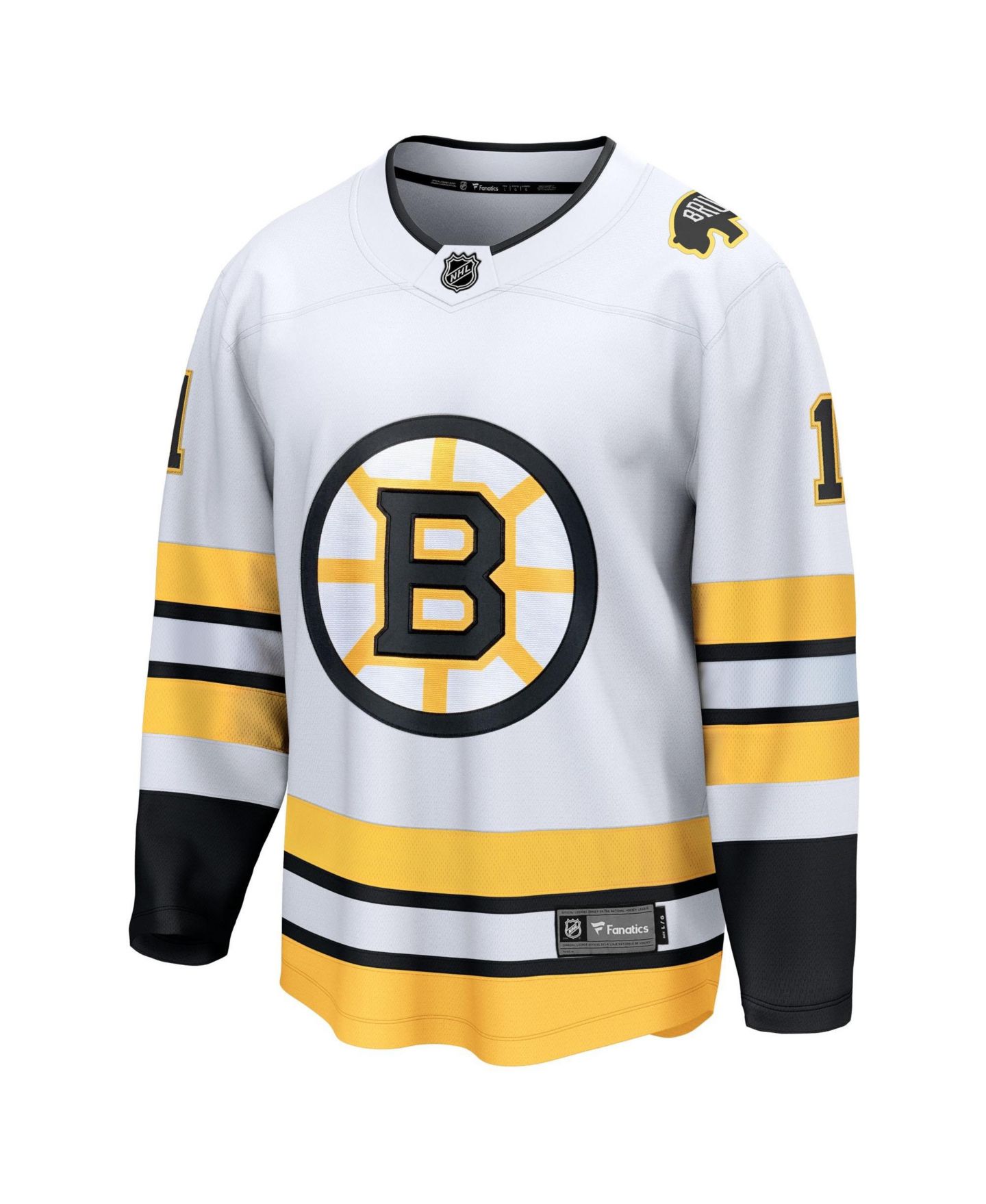 Мужской топ Fanatics Jeremy Swayman White Boston Bruins Away Breakaway Player Jersey — фото 2