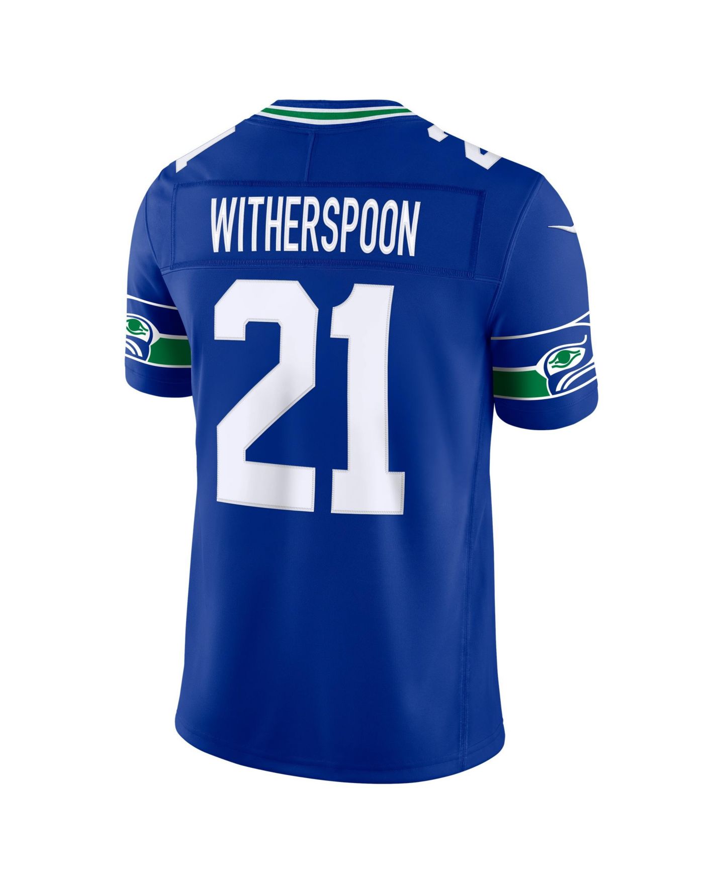 Мужской топ Nike Devon Witherspoon Royal Seattle Seahawks Alternate Vapor F.U.S.E. Stitched Limited Jersey — фото 3