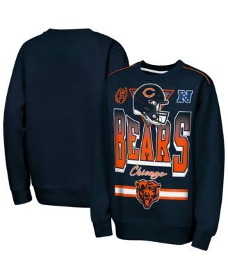 Big Boys and Girls Navy Chicago Bears Run Gun Fleece Sweatshirt