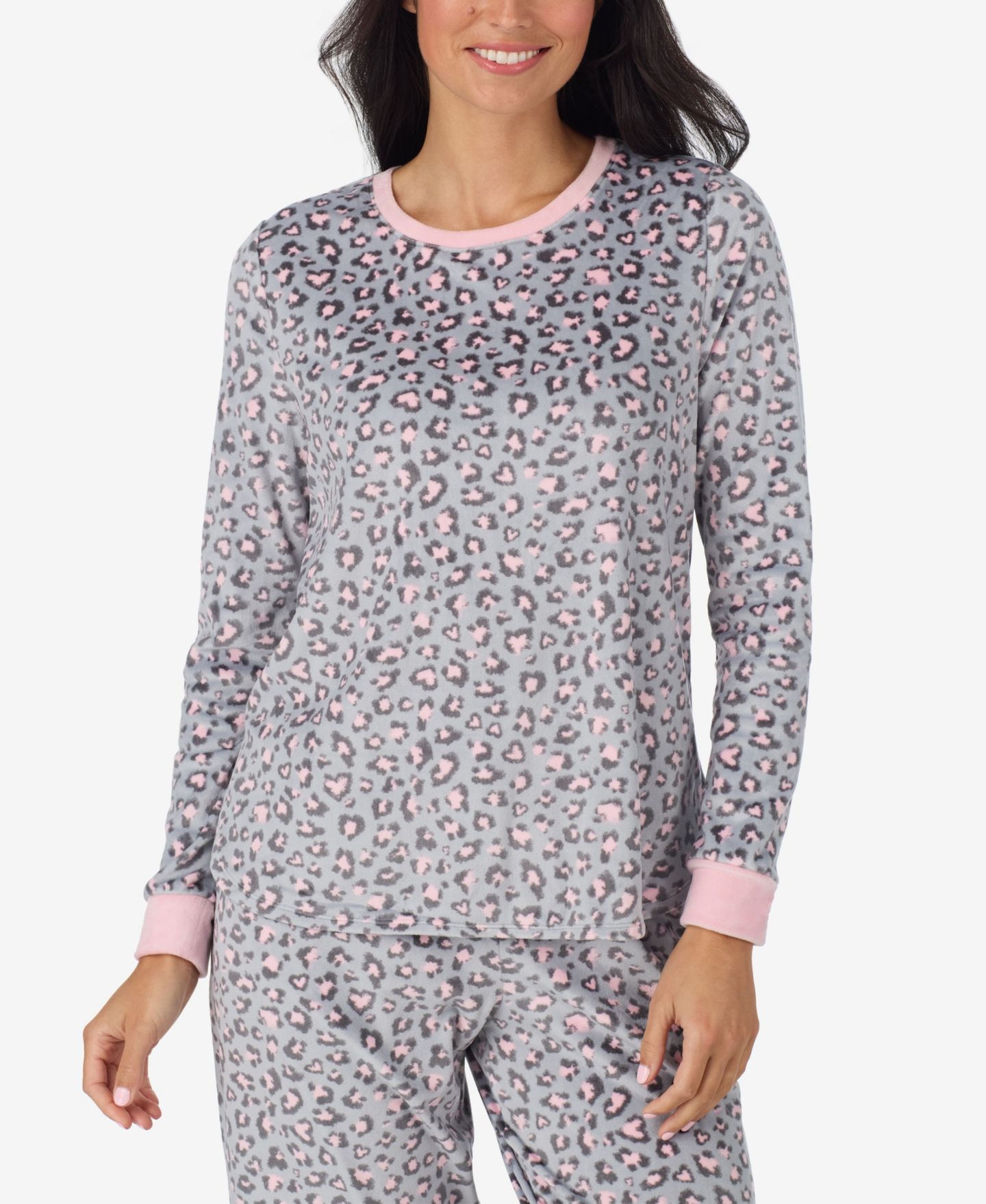 Пижамный комплект Velour, длинный рукав, 2 предмета — Cuddl Duds, цвет: Серый меланжевый — фото 3