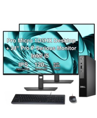 Pro Micro QCM1250 Dual 24" Monitors, Windows 11 Pro