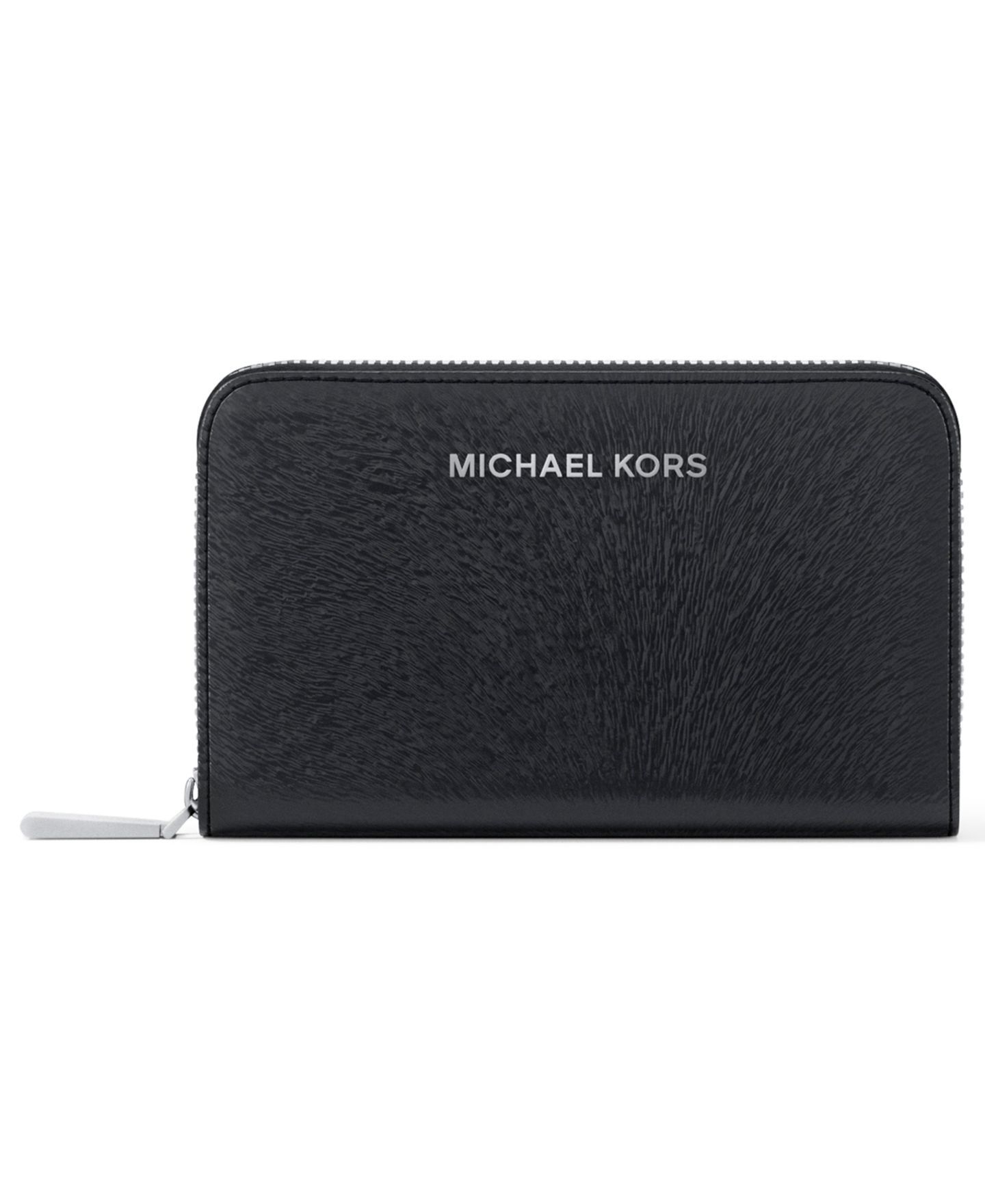 Женский маленький картхолдер-кошелёк Michael Kors Jet Set на молнии, цвет: Чёрный — фото 1
