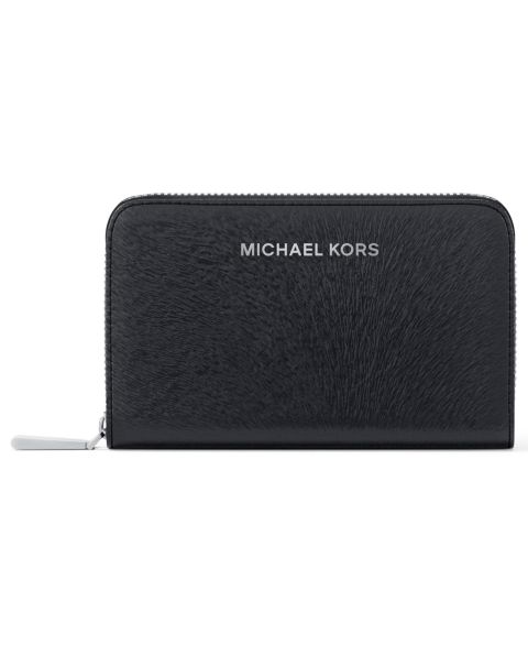 Женский маленький картхолдер-кошелёк Michael Kors Jet Set на молнии, цвет: Чёрный