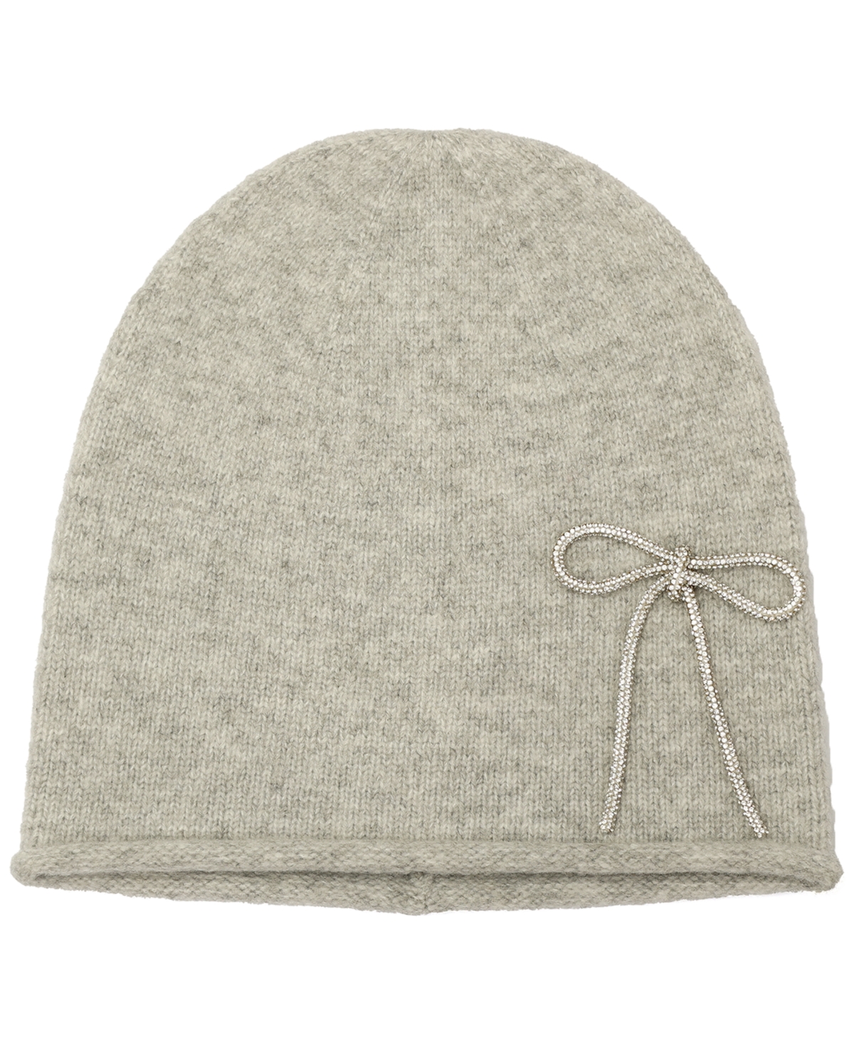 kate spade new york Women's Embellished Bow Knit Beanie - Quarry Grey