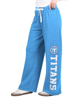 Women's Light Blue Tennessee Titans Field Wide Leg Sweatpants