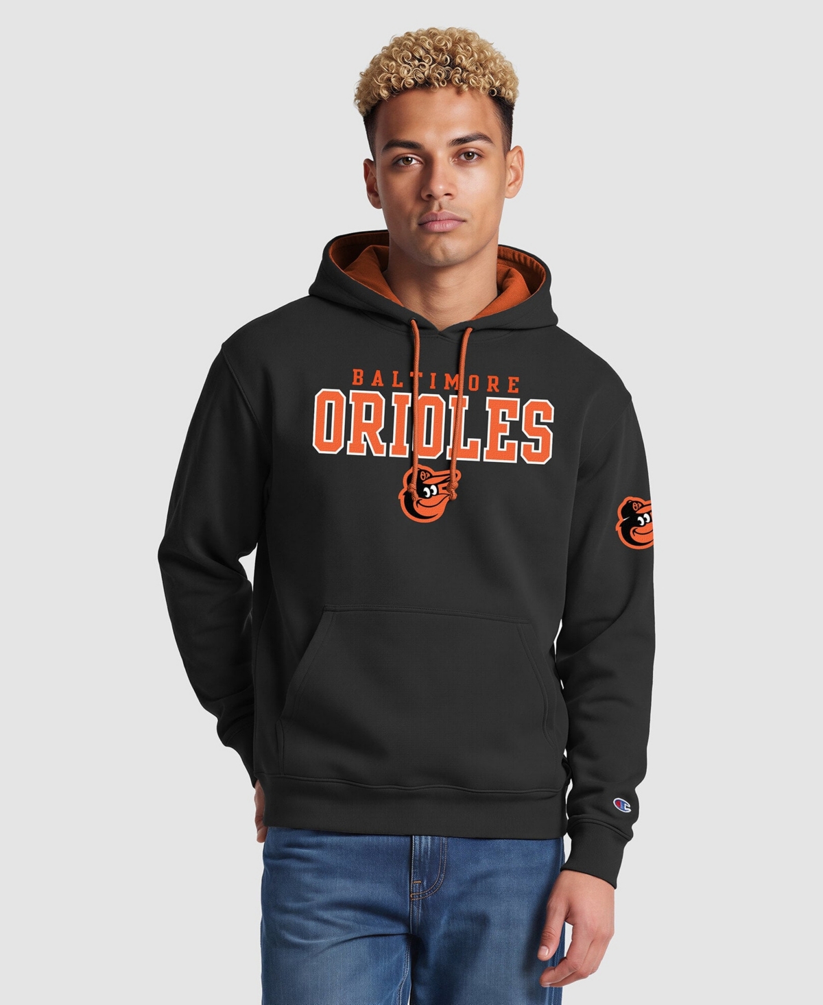 Champion Men's Black Baltimore Orioles Fleece Hoodie - Black, Orange