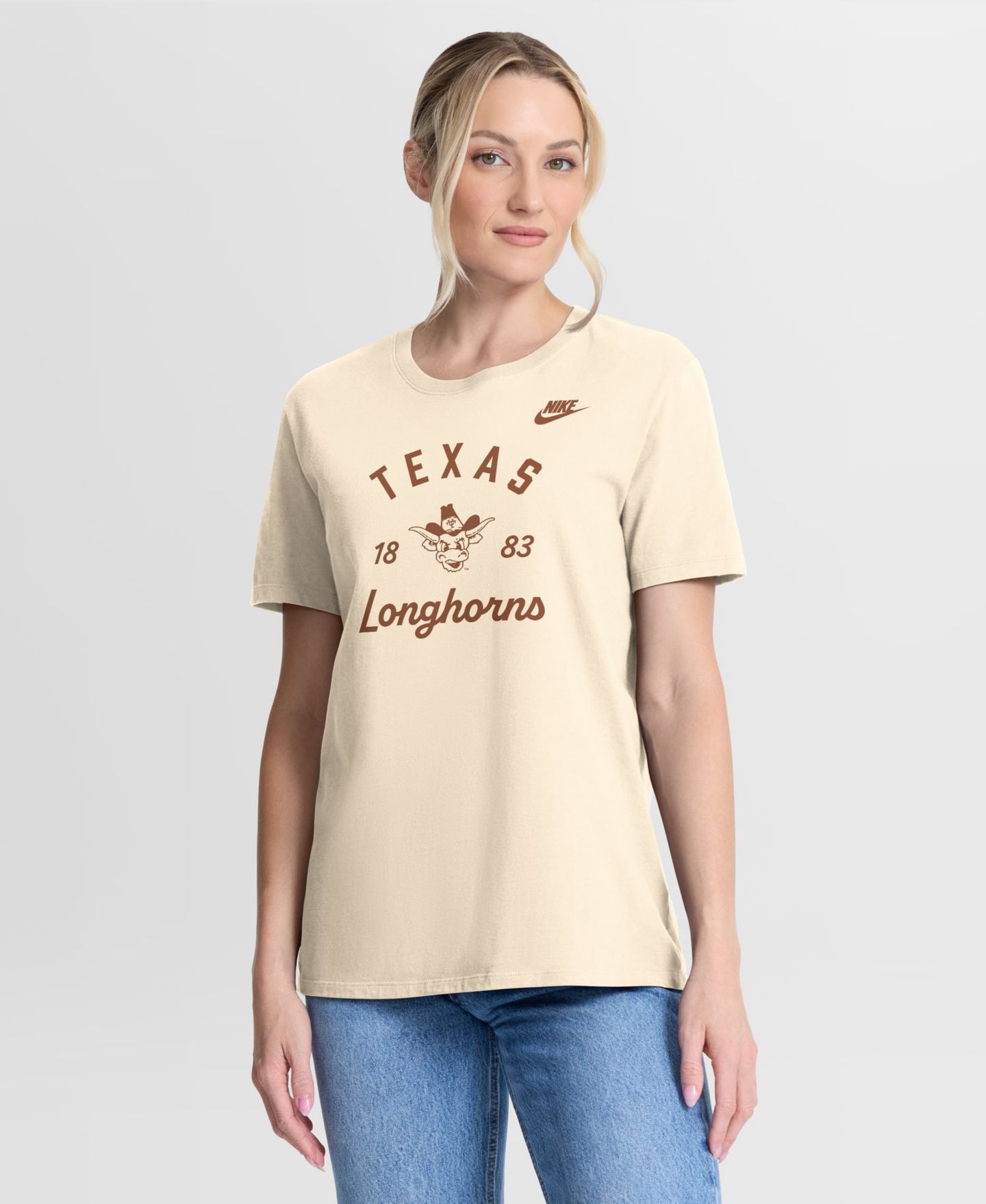 Женская футболка Nike Natural Texas Longhorns Legacy Team Name — фото 1