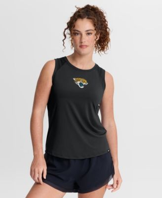 Women's Black Jacksonville Jaguars Draped Mesh&nbsp;Back Performance&iquest; Tank Top