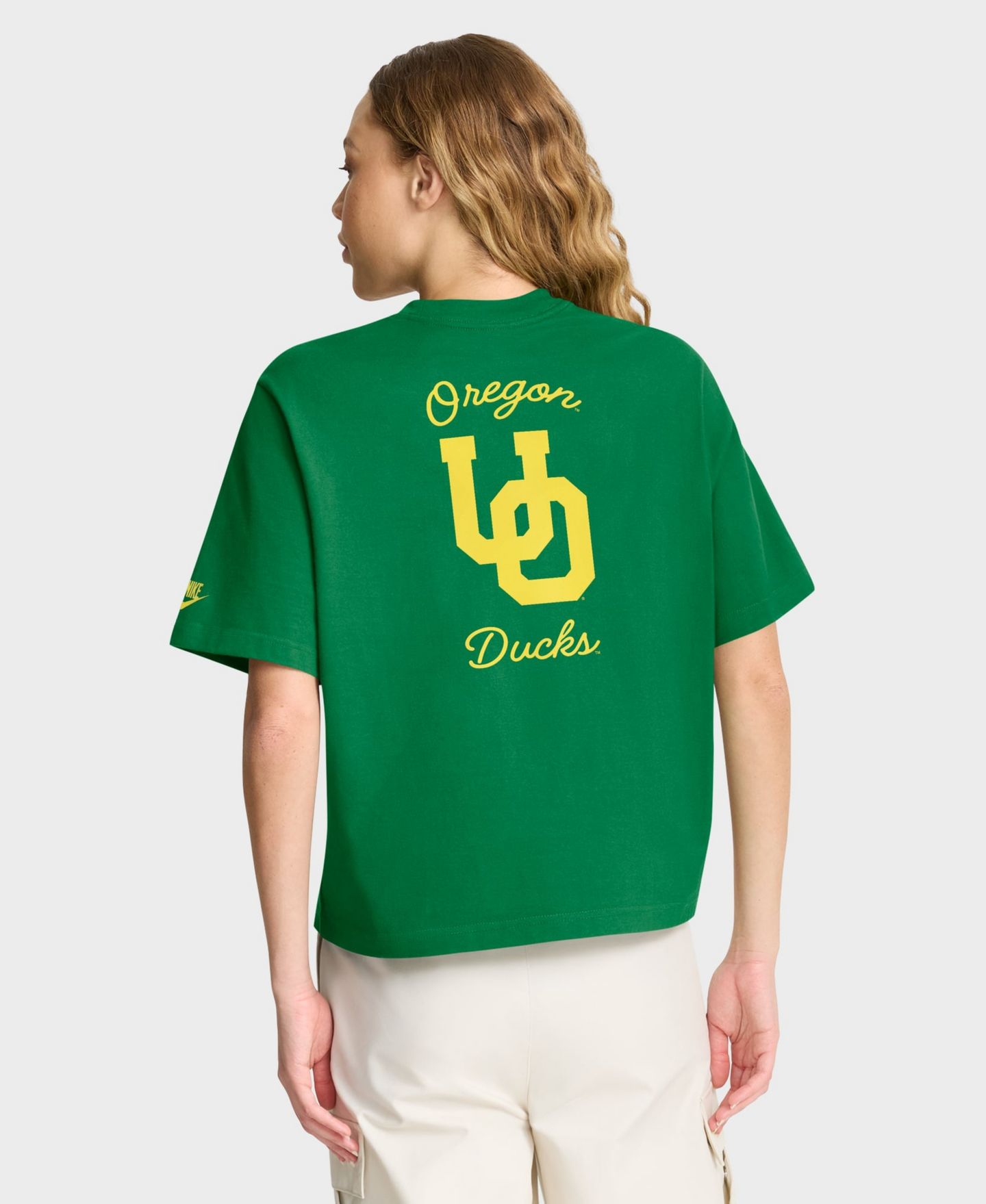 Женская футболка Nike Green Oregon Ducks Legacy Pocket Boxy — фото 2