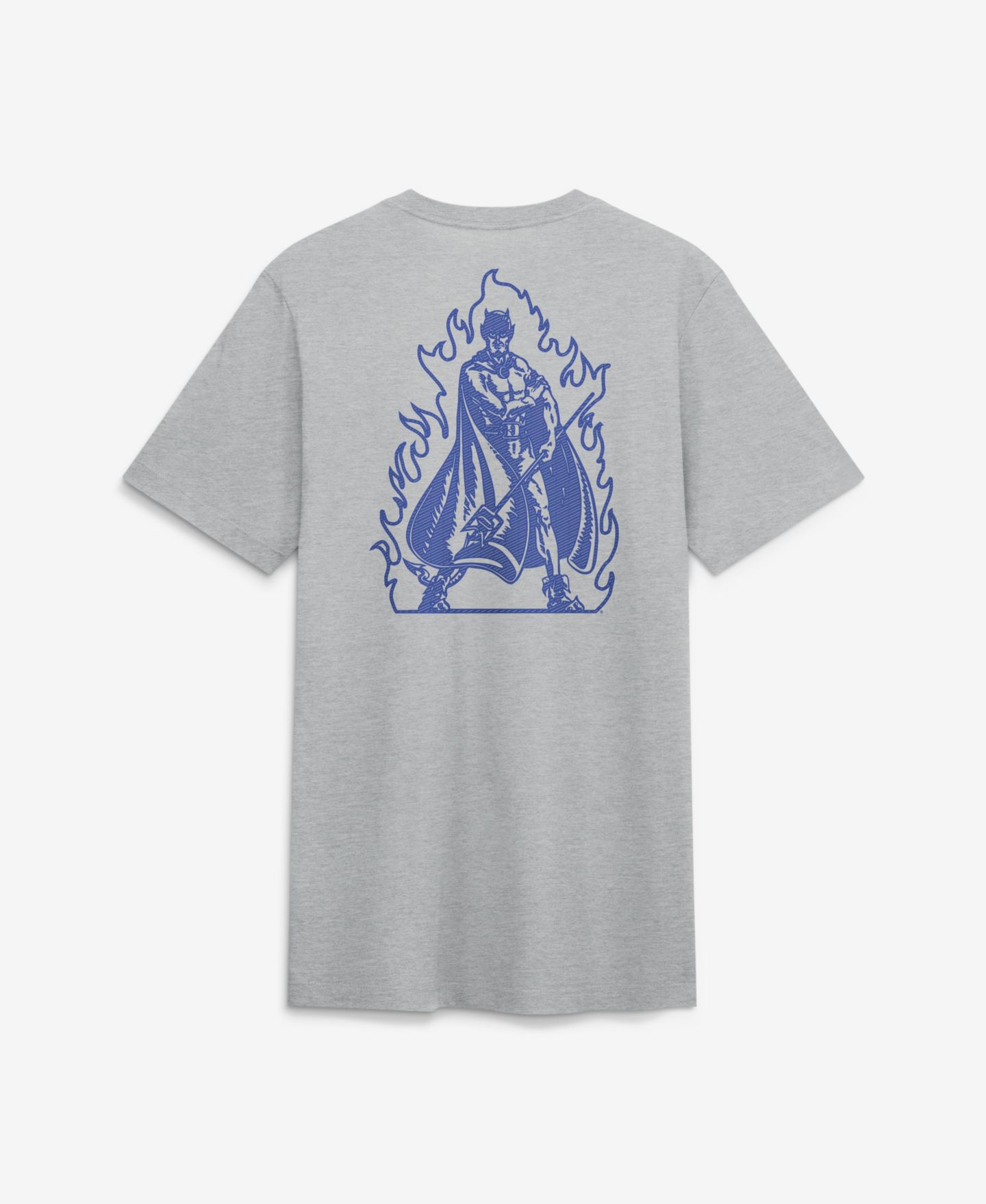 Мужская футболка Nike Heather Gray Duke Blue Devils Arch Wordmark Legacy Tri-Blend — фото 2