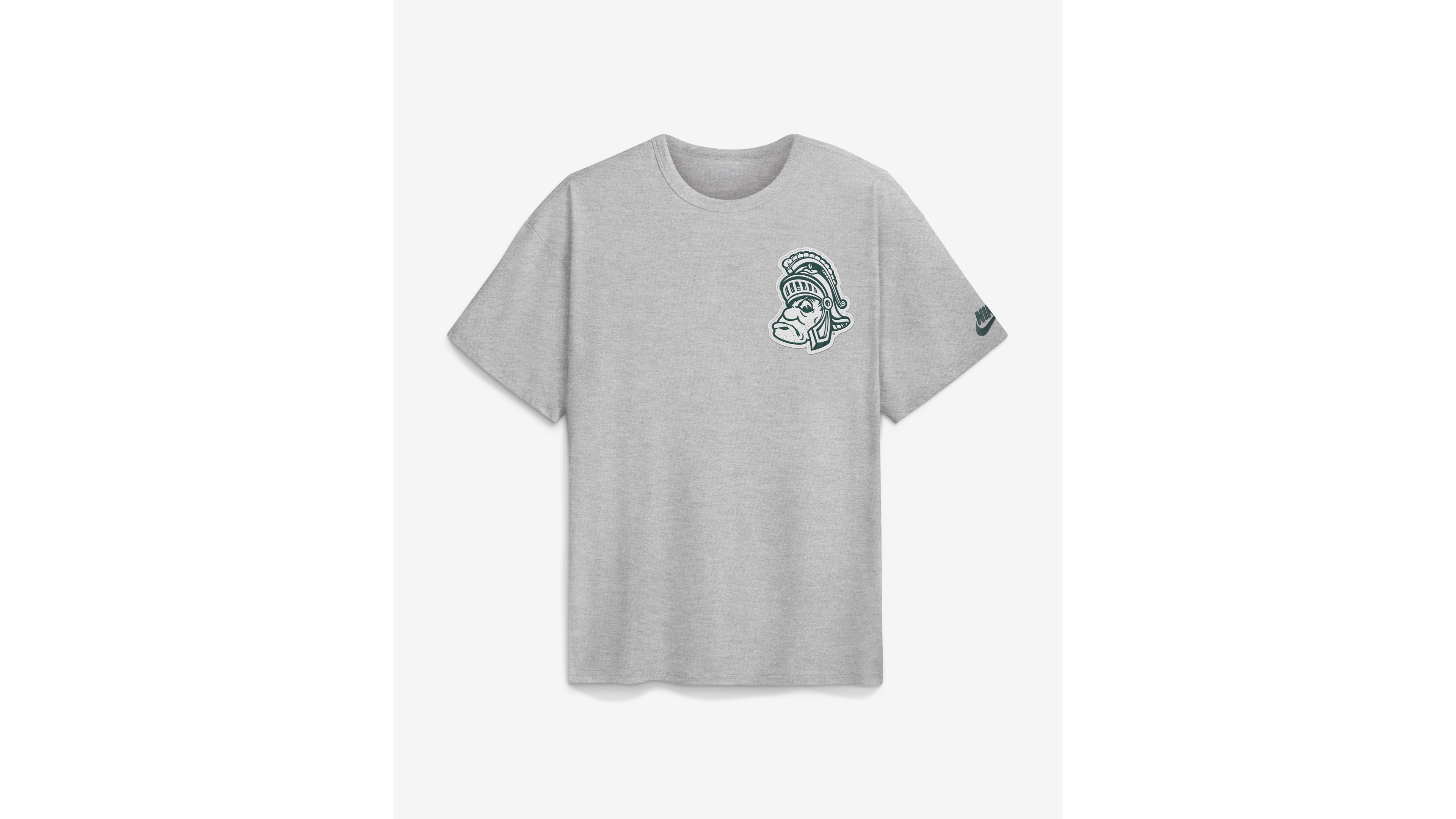 Nike Men's Heather Gray Michigan State Spartans Legacy Logo Max90 T-Shirt