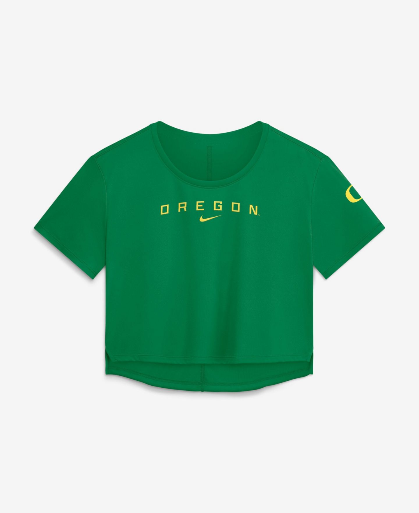 Женский топ Nike Green Oregon Ducks Premium Performance Dri-FIT Cropped — фото 1