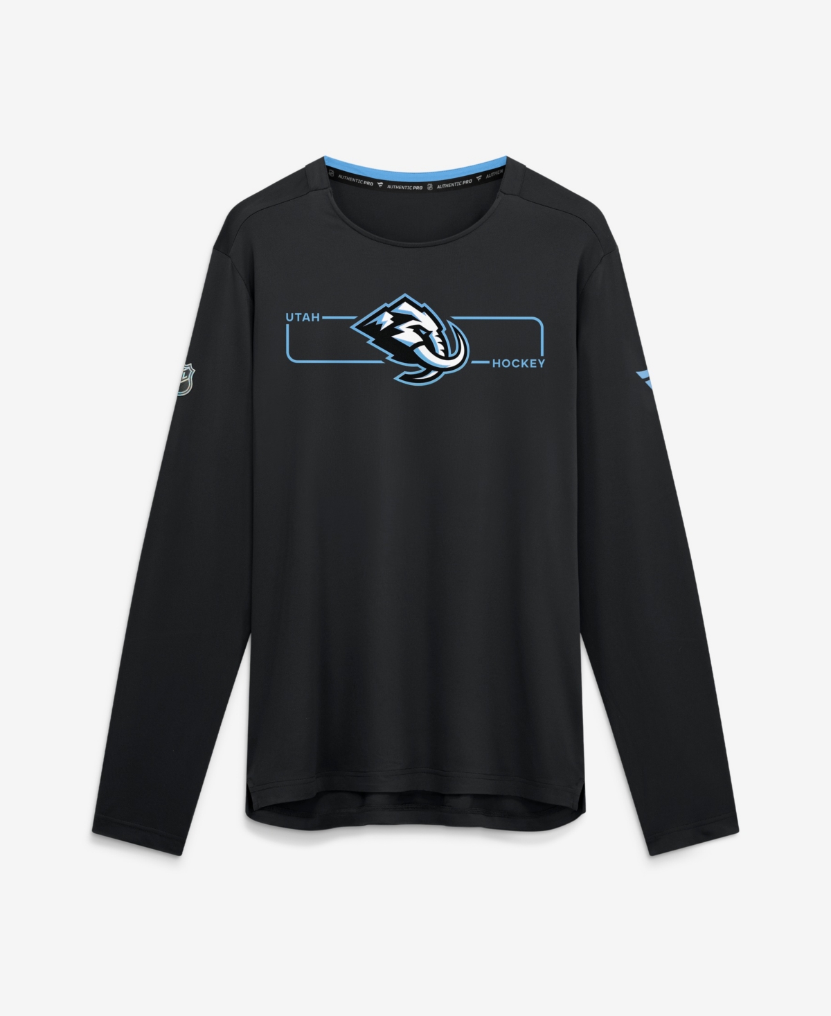 Fanatics Men's Black Utah Mammoth Authentic Pro Rink Tech Long Sleeve T-Shirt