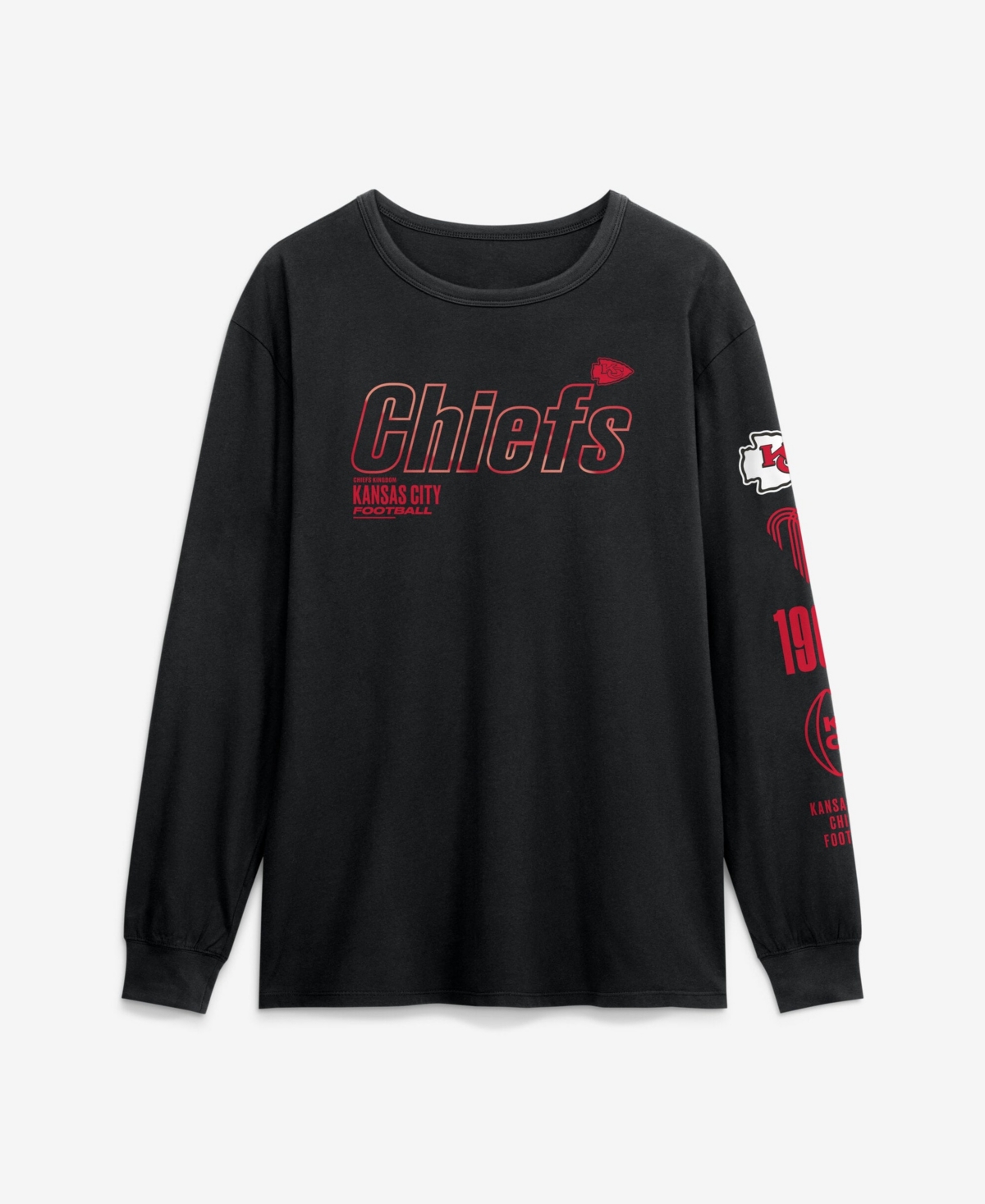 Fanatics Men's Black Kansas City Chiefs Checkdown Pass Long Sleeve T-Shirt - Black