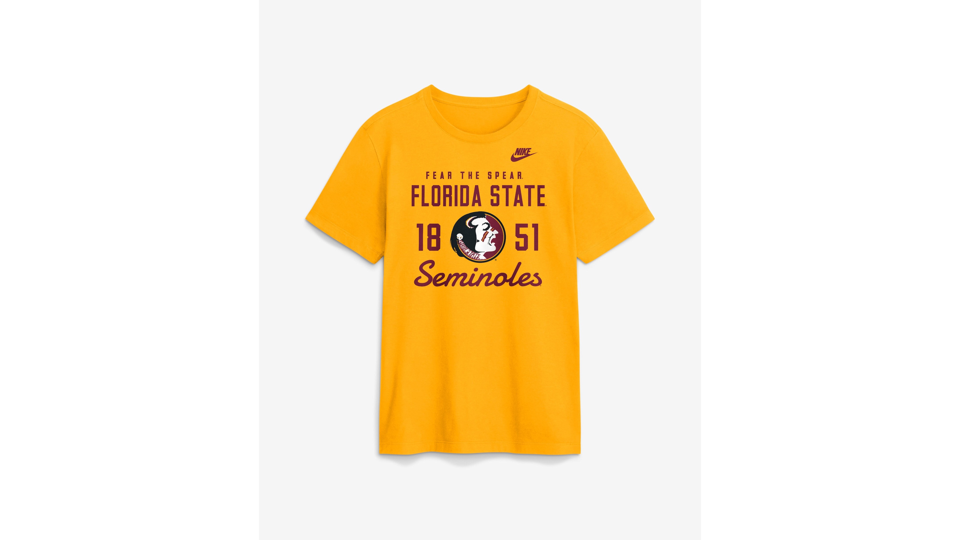 Nike Men's Gold Florida State Seminoles Legacy Stacked Established T-Shirt