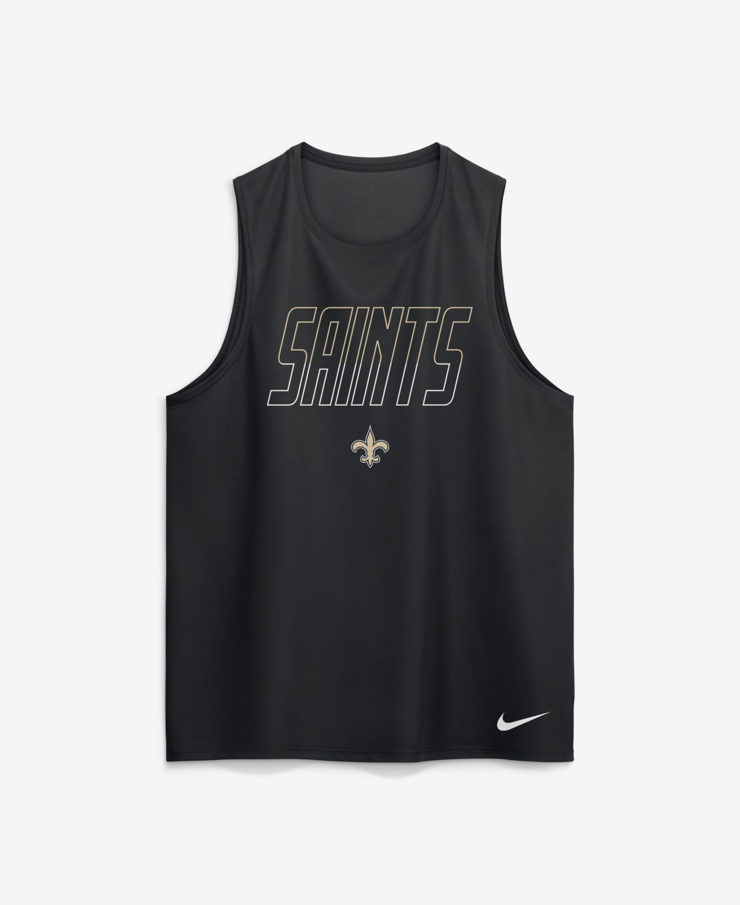 Мужской топ Nike Black New Orleans Saints Kickoff Miler Dri-FIT Tank — фото 4