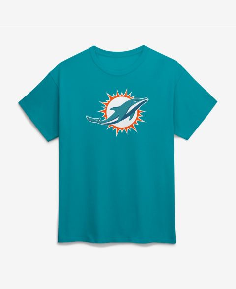 Мужская футболка Logo Athletic Aqua Miami Dolphins Primary Logo