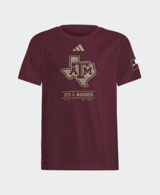 Big Boys and Girls Maroon Texas A M Aggies Honor Support T-Shirt