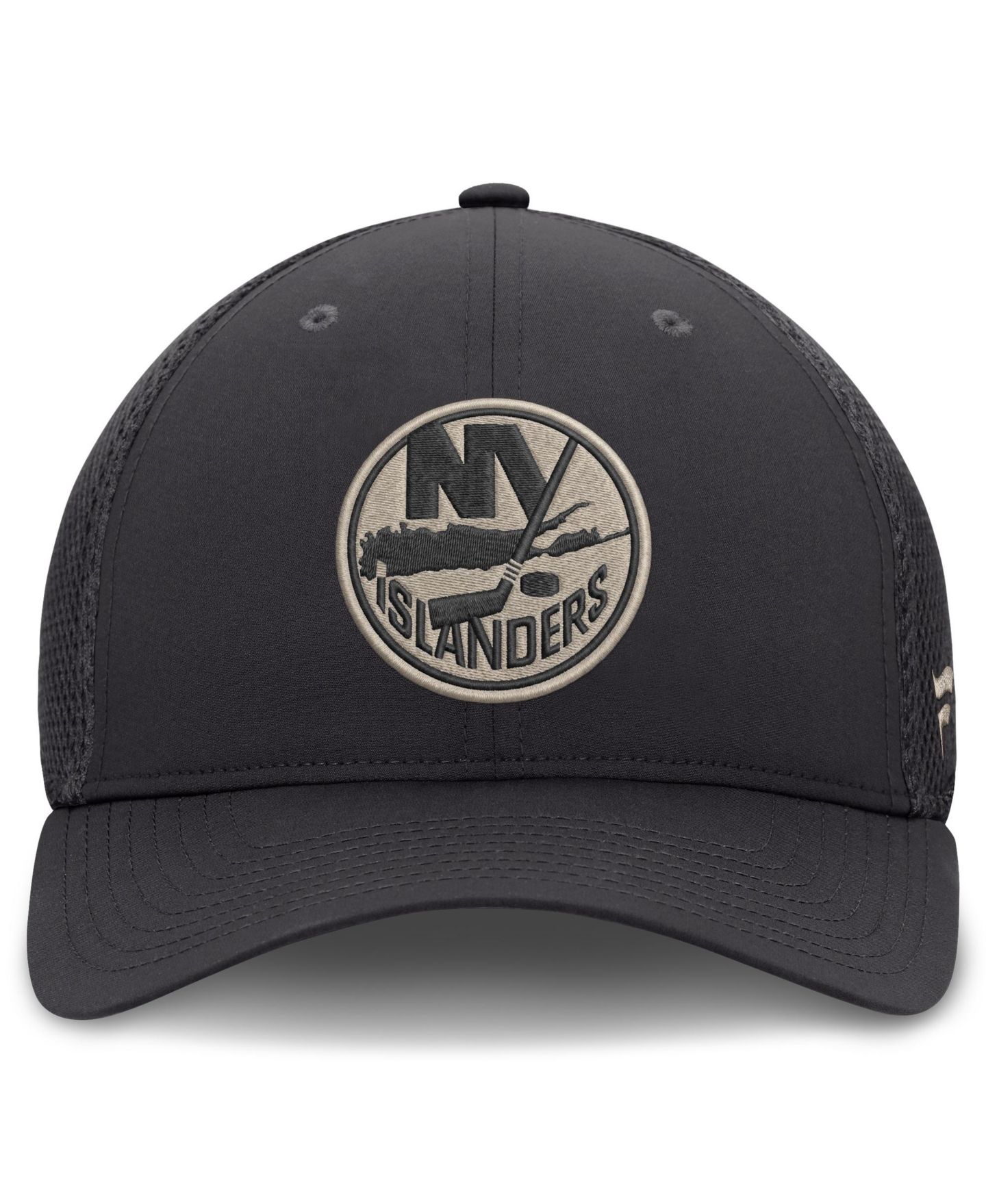Мужской головной убор Fanatics Charcoal New York Islanders Road Meshback Stretch Hat — фото 2