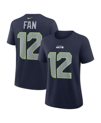 Nike - Women's 12s College Navy Seattle Seahawks Name & Number T-Shirt College Navy