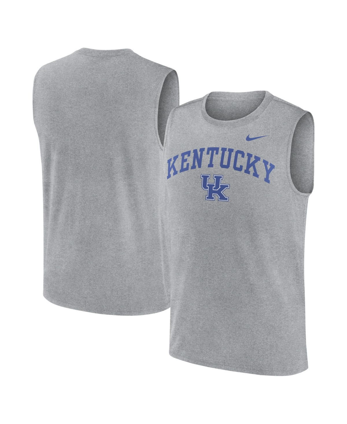 Nike Men's Heather Gray Kentucky Wildcats Primetime Legend Arch Dri-fit Muscle Tank Top