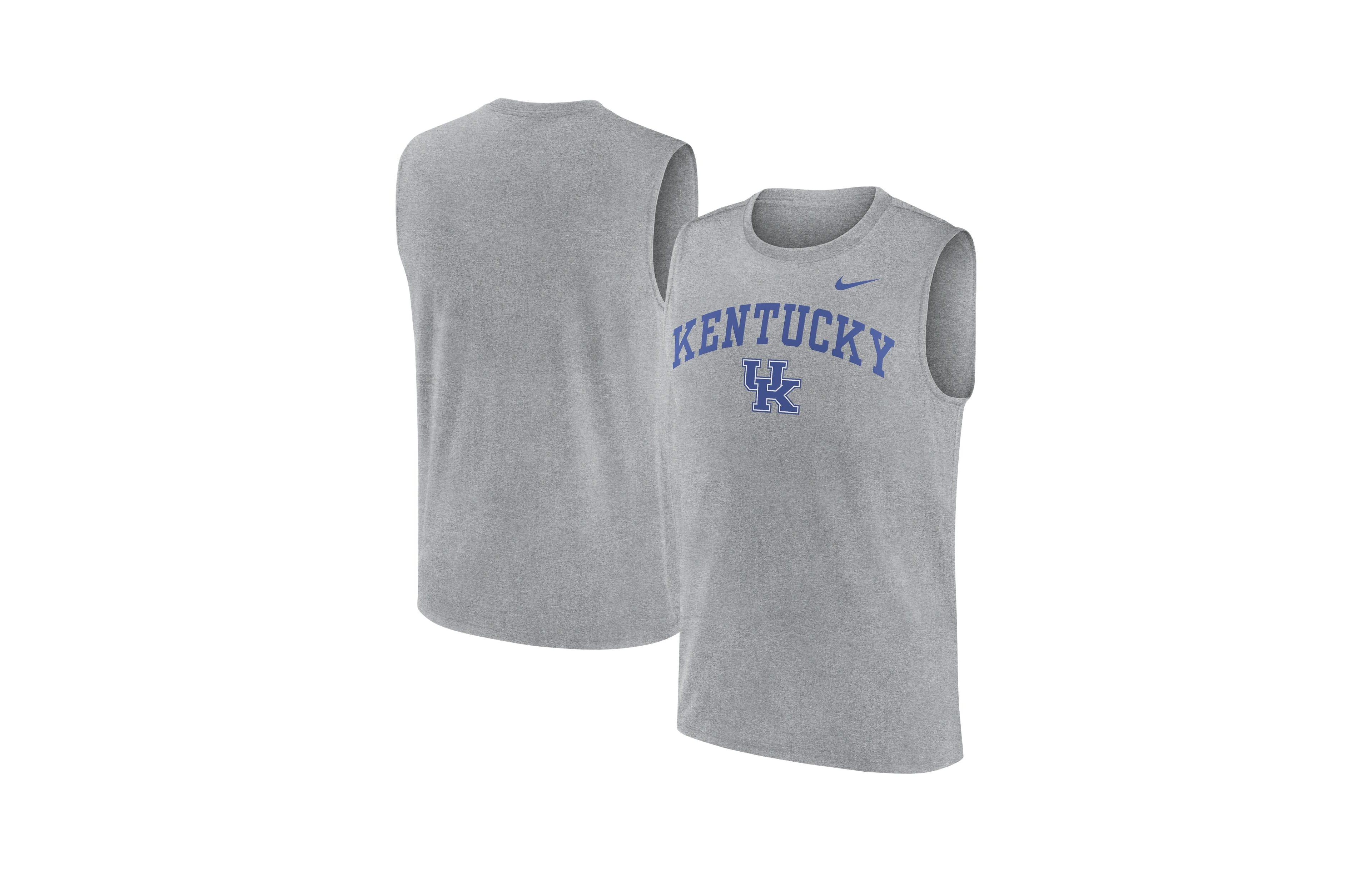 Nike Men's Heather Gray Kentucky Wildcats Primetime Legend Arch Dri-fit Muscle Tank Top
