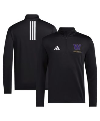 Men's Black Washington Huskies Dawgs Quarter-Zip Pullover Sweatshirts