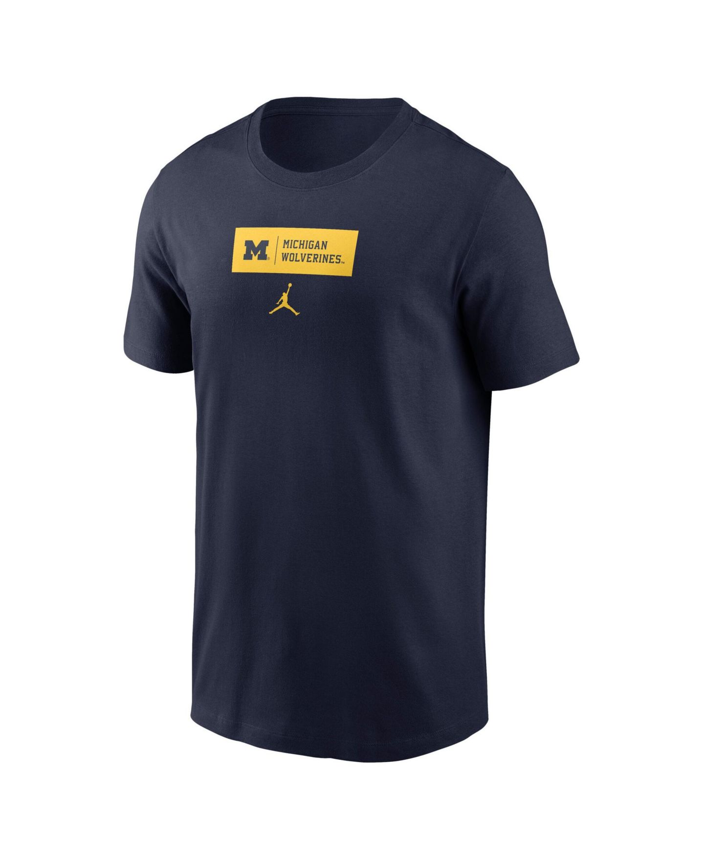 Мужская футболка Jordan Navy Michigan Wolverines Primetime Crew — фото 5