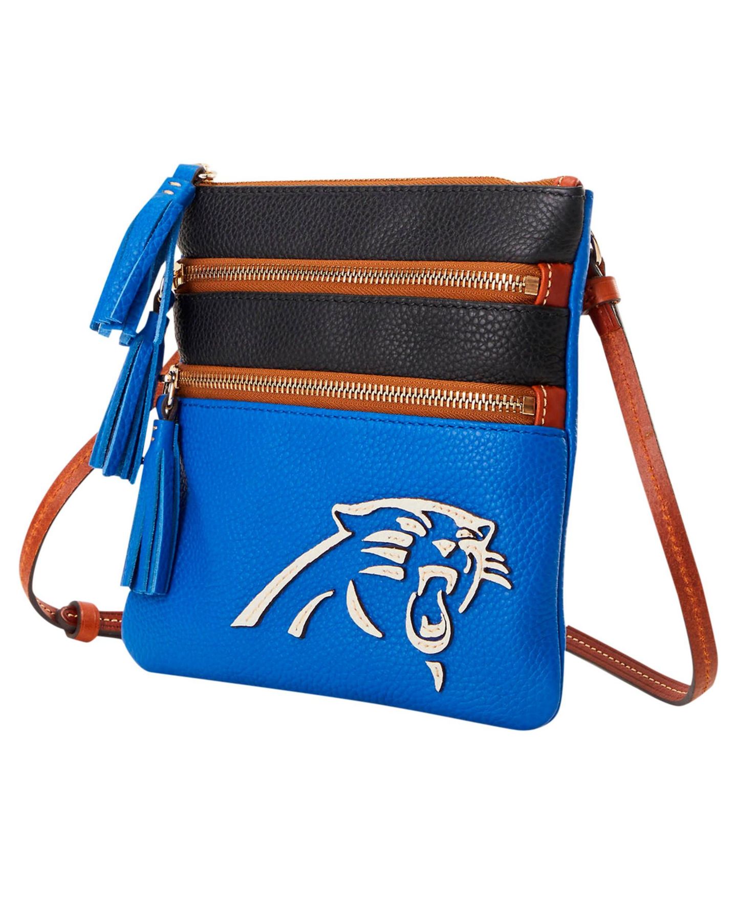 Женская сумка Dooney & Bourke Carolina Panthers Infield Triple Zip Crossbody Purse — фото 4