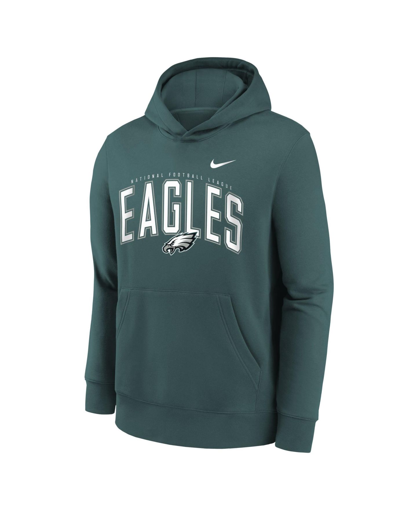 Детское флисовое худи Nike Philadelphia Eagles Logo Arch, Midnight Green — фото 3