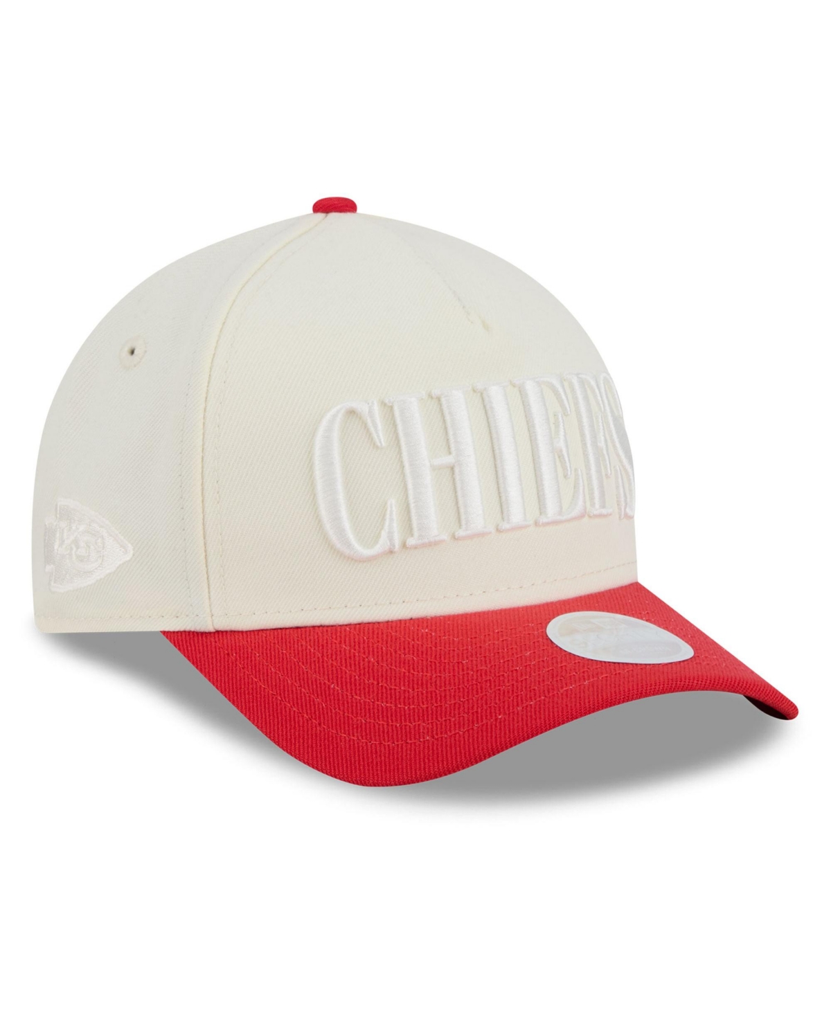 New Era Women's Cream/Red Kansas City Chiefs Tonal A-Frame 9FORTY Adjustable Hat