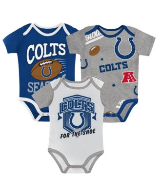 Baby Boys and Girls Indianapolis Colts First Round Pick 3-Piece Bodysuit Set