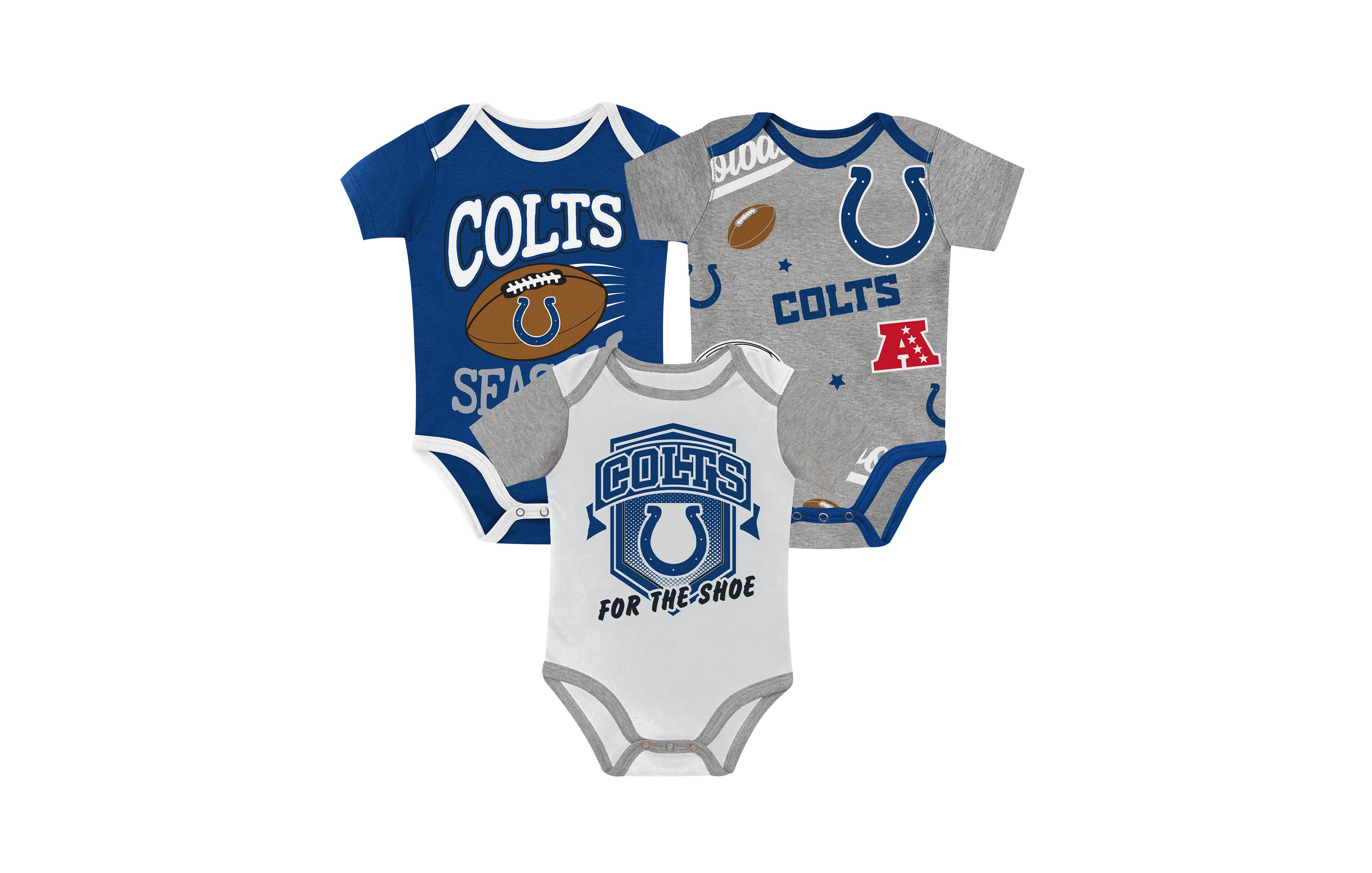 Outerstuff Baby Boys and Girls Indianapolis Colts First Round Pick 3-Piece Bodysuit Set