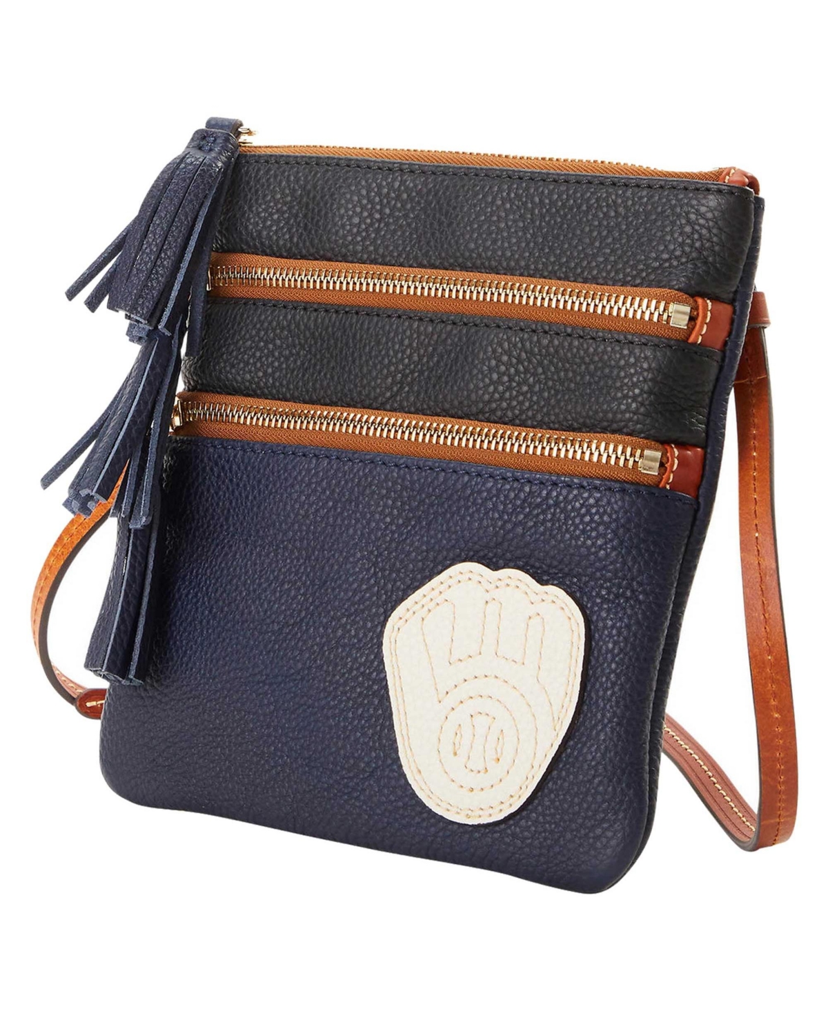 Dooney & Bourke Dooney Bourke Milwaukee Brewers Infield Triple Zip Crossbody Purse