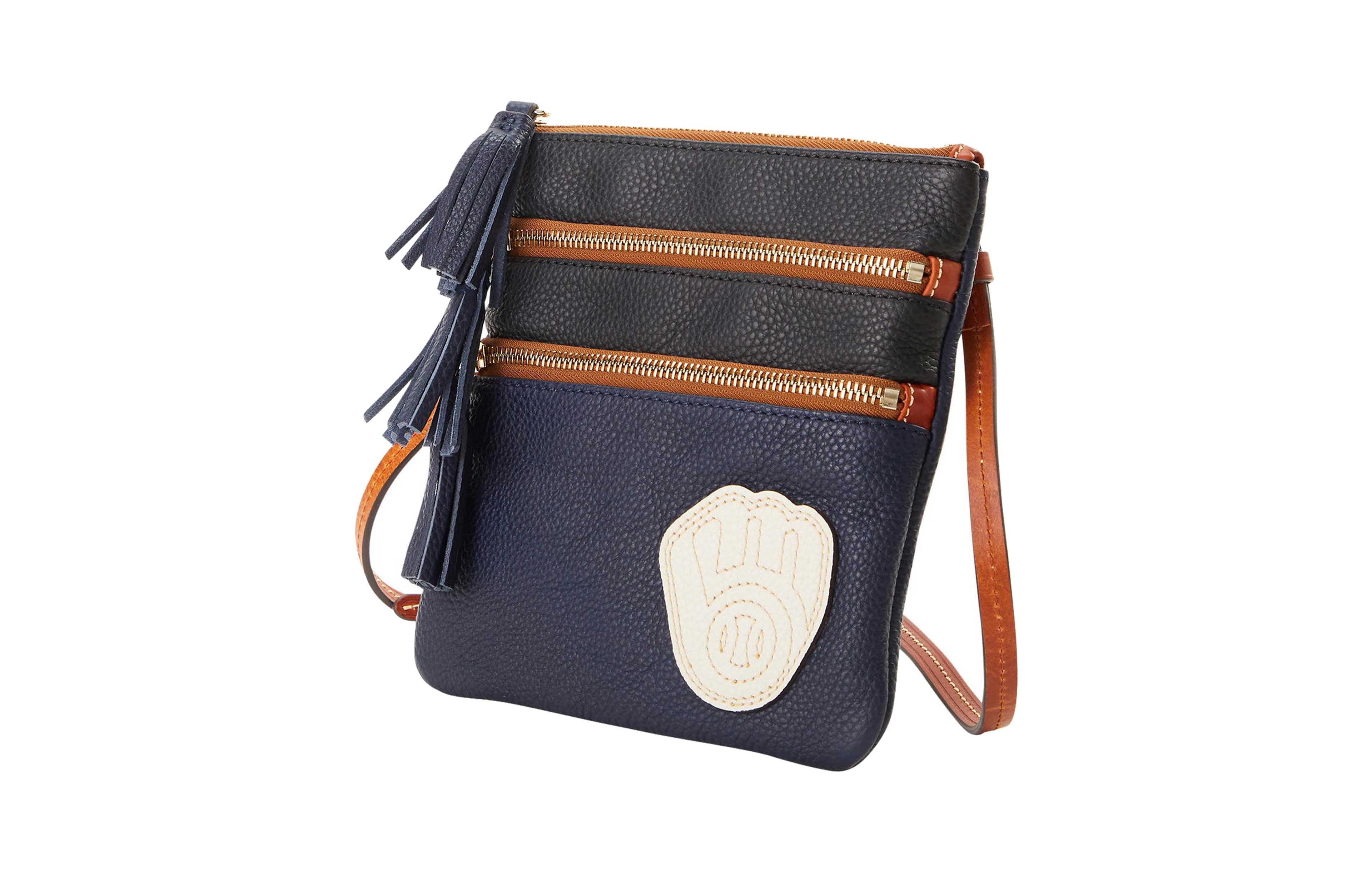 Dooney & Bourke Dooney Bourke Milwaukee Brewers Infield Triple Zip Crossbody Purse