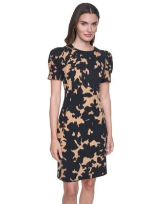 macy's knee length formal dresses Women's Work navy blue wedding guest dress