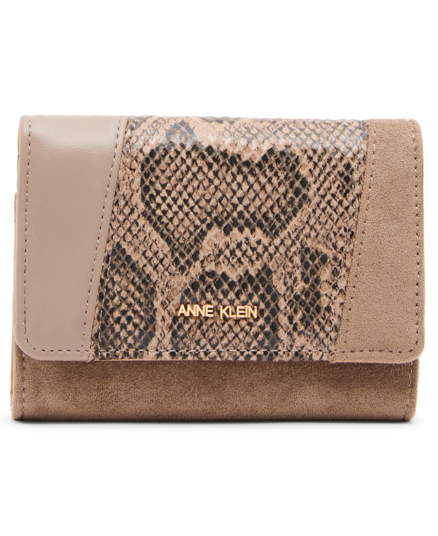 Женский кошелёк Anne Klein Trifold Flap Wallet, цвет: Бежевый — фото 1