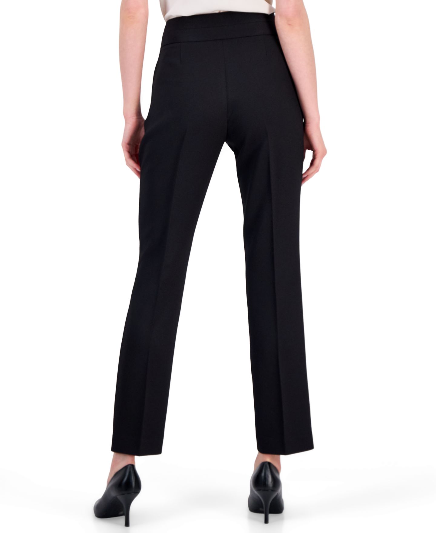 Женские брюки Tahari ASL Flared-Leg Mid-Rise, цвет: Чёрный — фото 3