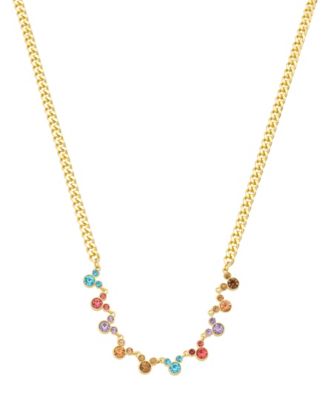 Crystal Gold-Tone Mickey Mouse Pendant Necklace
