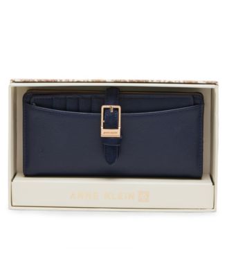 Boxed Buckled Design Bifold Wallet