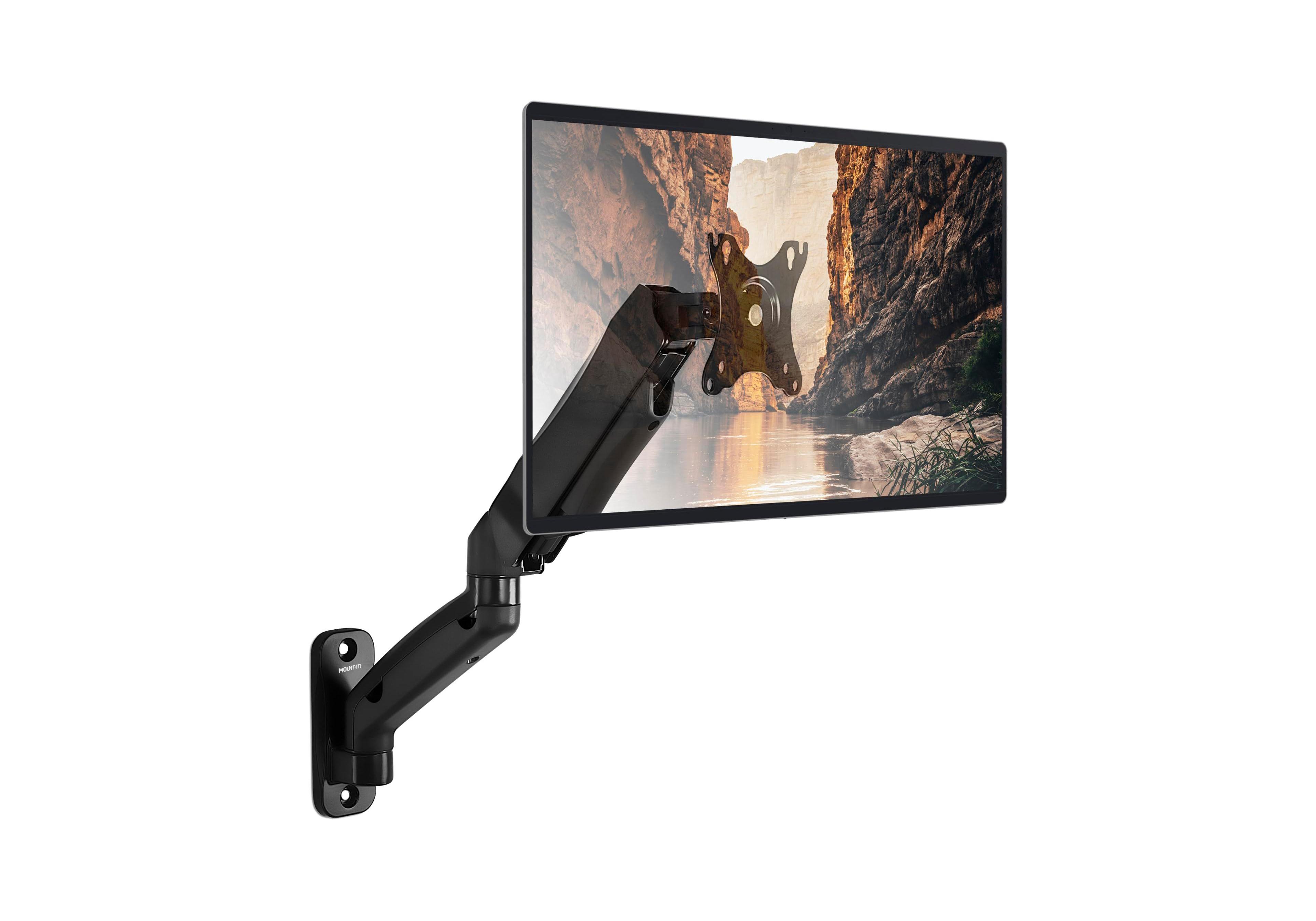 Lofree Full Motion Gas Spring Single Stud Monitor Wall Mount, Compatible with 13-32" Monitors