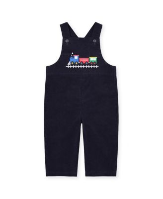 Baby Boys' Corduroy Applique-Train Square Neck Overalls