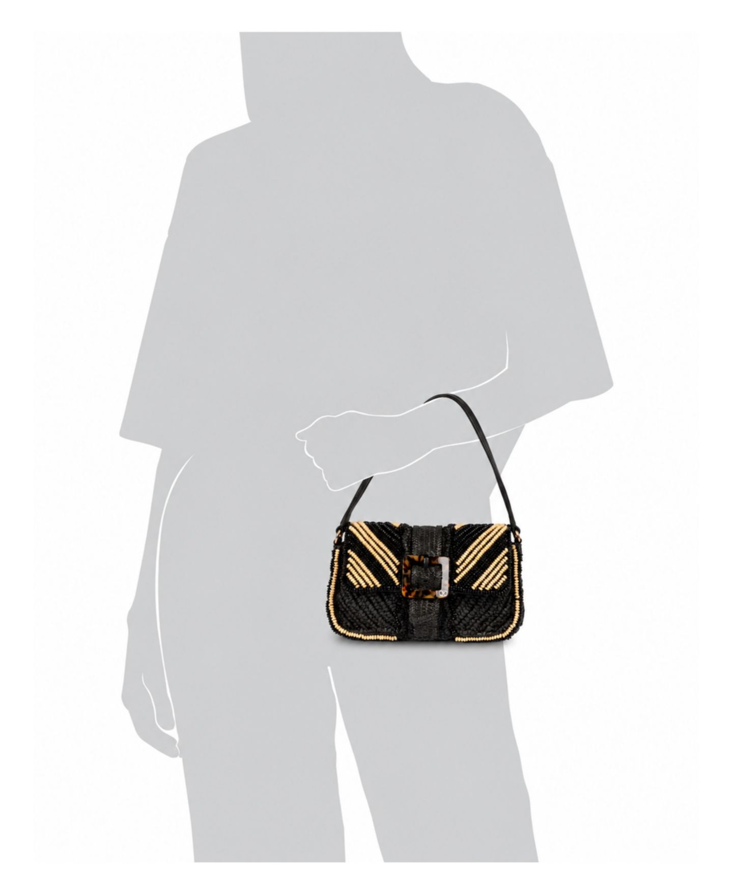 Женская сумка Sam Edelman Bambi Convertible Small Shoulder Handbag, цвет: Чёрный — фото 3
