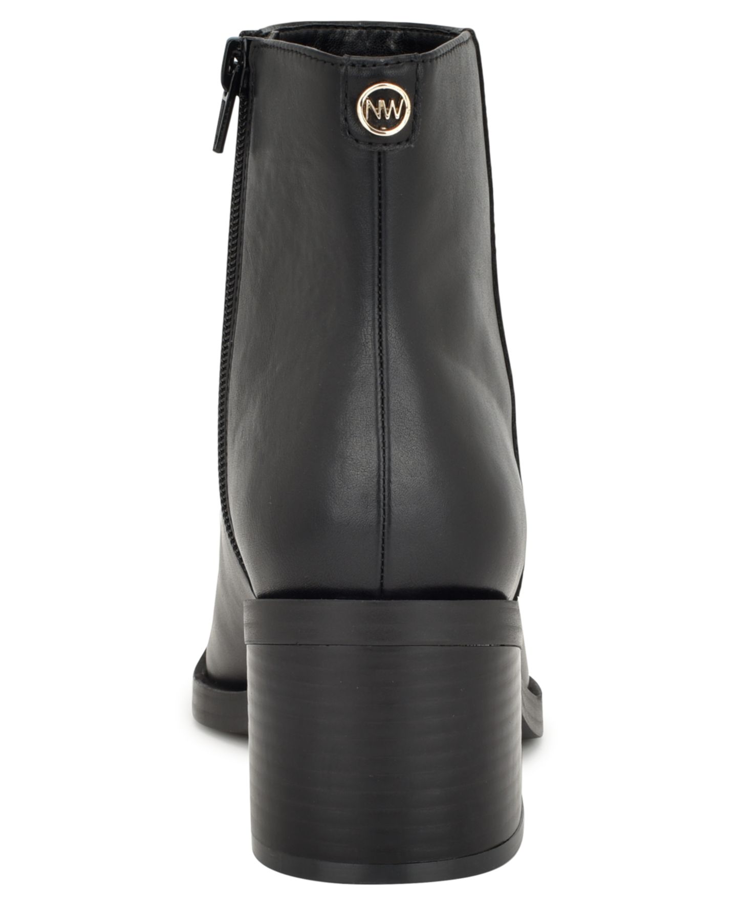 Женские ботинки Nine West Amatto Square Toe Block Heel Booties, цвет: Чёрный — фото 3