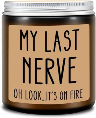 My Last Nerve" Lavender Scented Soy Wax Candle, 10oz