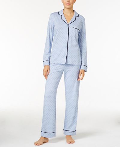 DKNY Petite Piping-Trimmed Pajama Set