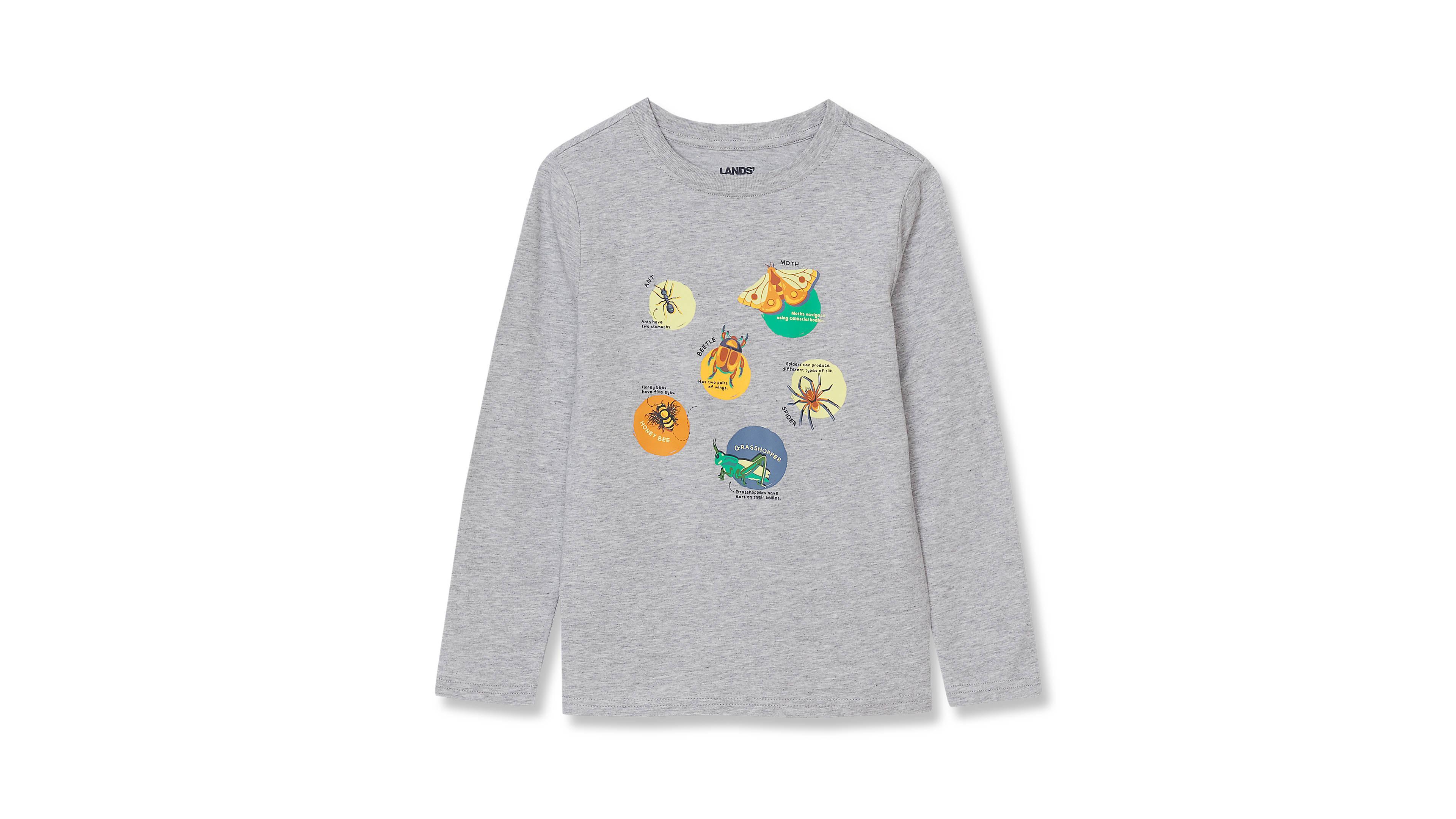 Lands' End Boys Long Sleeve Graphic Tee