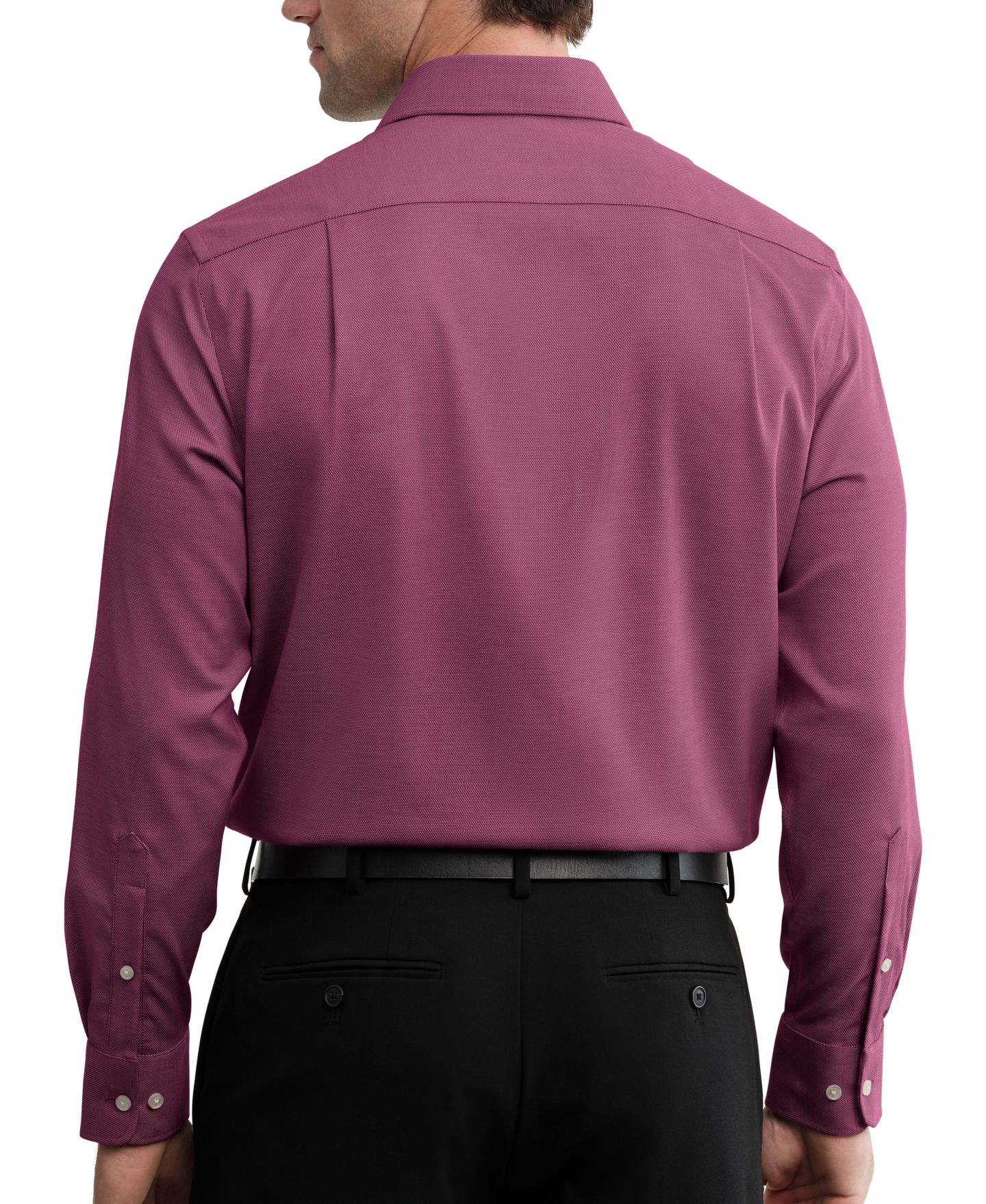 Мужская рубашка Tommy Hilfiger Flex Stretch Classic-Fit Spread-Collar Dress Shirt, цвет: Клюквенный красный — фото 2
